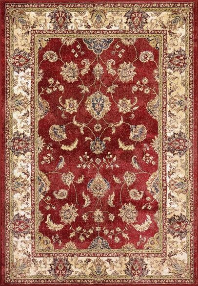 Dynamic Rugs ANCIENT GARDEN 57158-1464 Red and Ivory